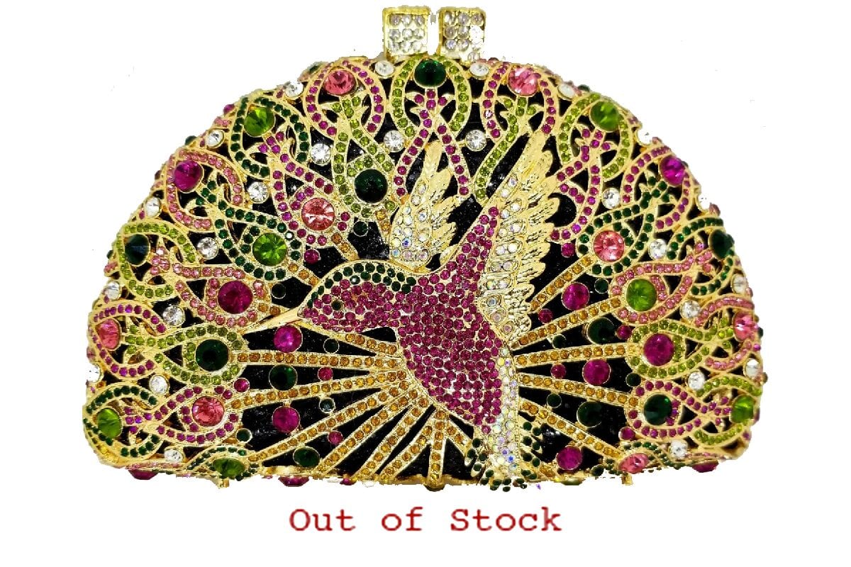 Out of stock half-moon purse with bird