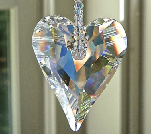 heart glass necklace