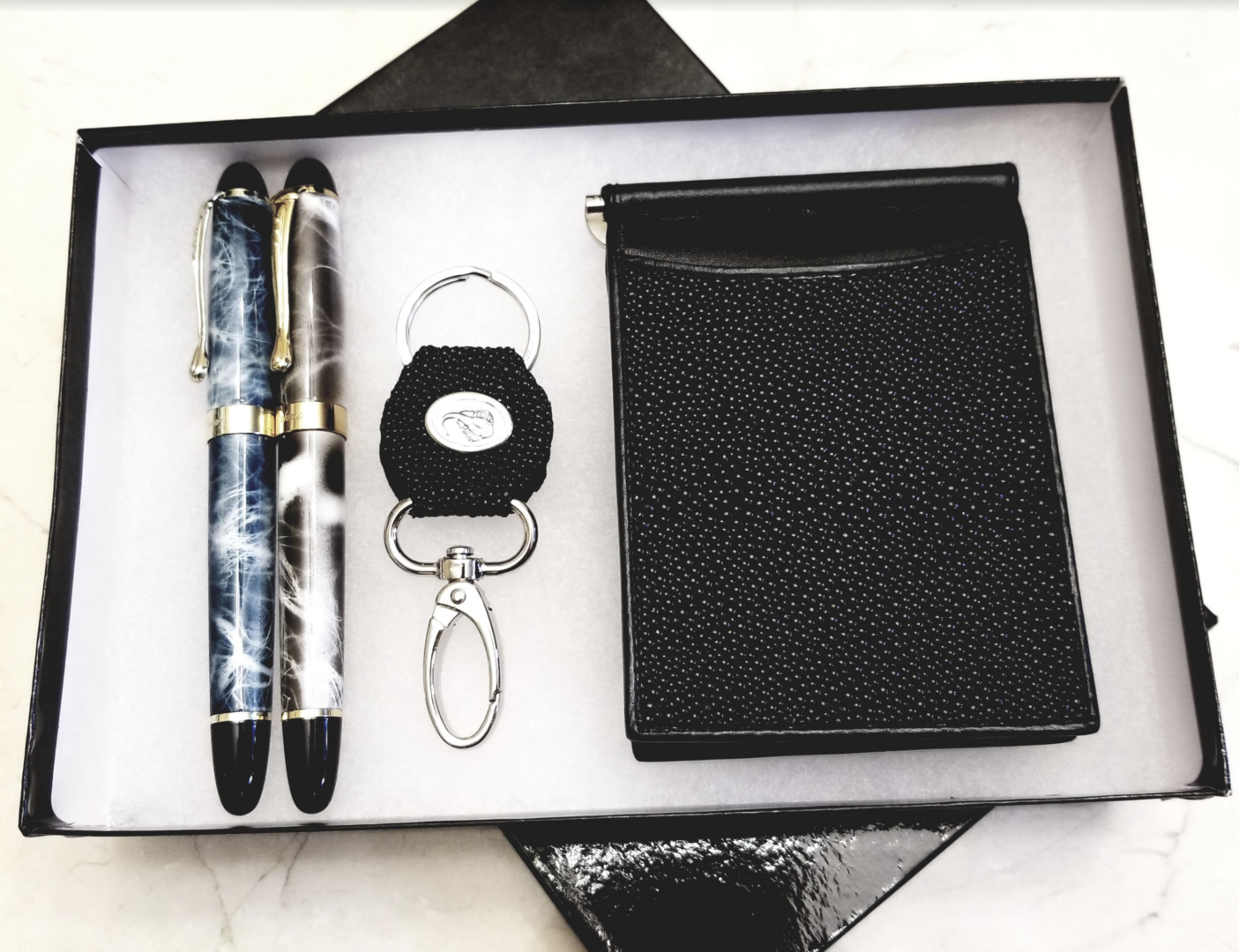 wallet and pen gift set with key ring